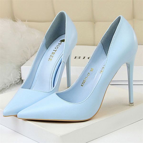 

dress shoes comemore woman 105cm high heel's luxury female blue pink yellow stiletto wedding designed pumps 43 230710, Black