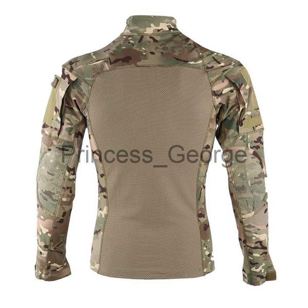 

others apparel military uniform camouflage army suit men combat shirts outdoor proven tactical clothing airsoft breathable work clothes 2022, Black;white