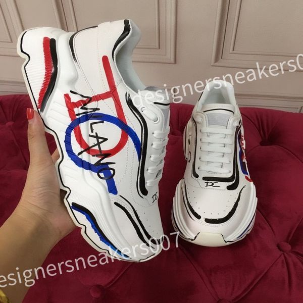 

new luxury designer sneakers plate-forme shoes pop color matching running shoes thick sole trend light fashion cool casual lace-up dad shoe, Black