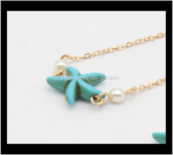 

jewelrysimple gold indian designs pearl anklet bracelets for women ladies fake turquoise starfish anklets jewelry ps1818 drop deli4279595, Red;blue