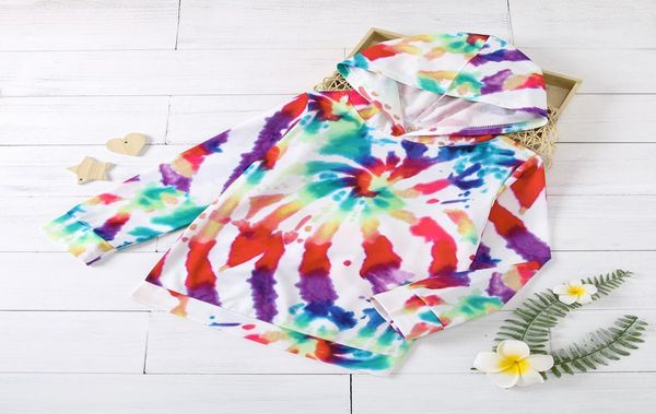 

maternity clothes children039s wear fashion tiedye stereoscopic bright color hoodie autumnwinter hoodie2577938, Blue