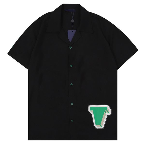 

letter print men casual shirts fashion business bowling sports hawaii style designer summer beach shirts variety short sleeved shirt, White;black