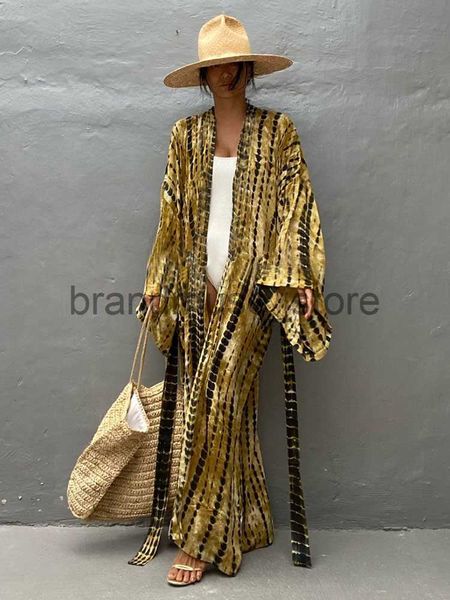 

basic casual dresses blue bohemian tie dye striped dress long tunic kimono dress women summer plus size beach wear casual maxi dress q1314 j, Black;gray