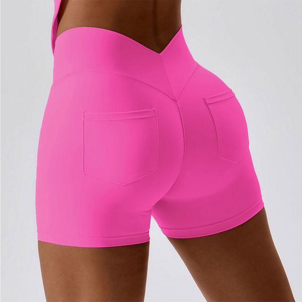 

active shorts pocket high waist seamless shorts women's scrunch butt yoga shorts push-up gym shorts sports boots training shorts 230710