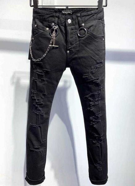 

design d2 dsq dsquare jeans phantom turtle classic fashion man jeans hip hop rock moto mens casual ripped jeans distressed skinny denim b ih, Blue