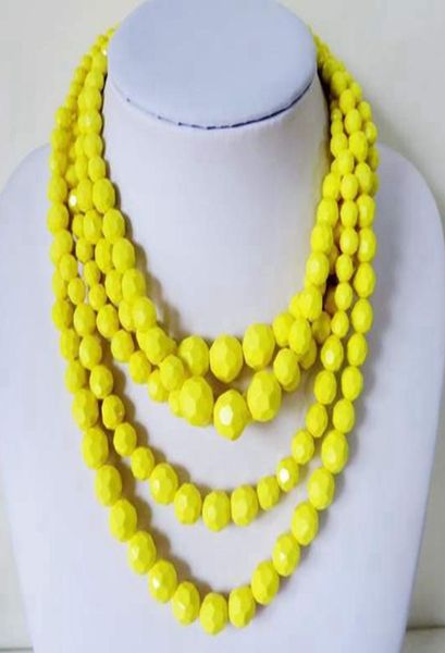 

yellow beaded necklace layered fashion necklace whole new statement necklace sweet bid necklace7876053, Silver