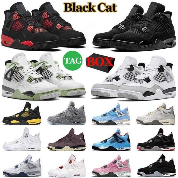 

box jumpman with 4 mens basketball shoes military black cat 4s j4 red thunder cement canvas a ma maniere seafoam men womens trainers designe