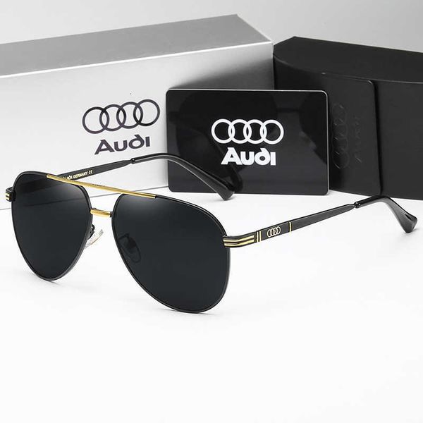 

Fashion Audi top sunglasses Men's Polarized Sunglasses Large Frame Toad and Women's Driving Mirror Glasses 558 with logo box