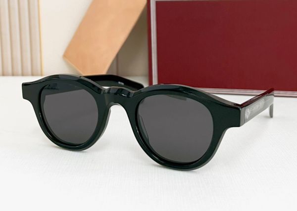 

fashion designer mens women sunglasses classic vintage thick plate round shape glasses outdoor trendy versatile style anti-ultraviolet come, White;black