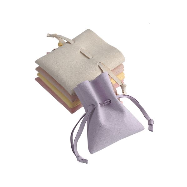 

jewelry boxes 50pcs microfiber gift bag for ring necklace packaging small wedding pouch velvet organizer storage fungus open style 230710, Black;white