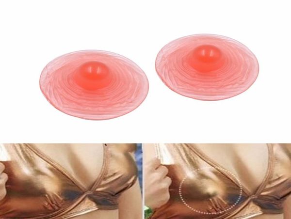 

1 pair silicone nipple cover breast petals patch pasties female false nipple breast chest paste enhancer8407019, Black;white