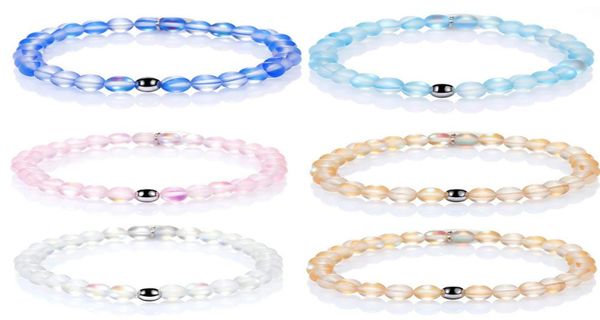 

fashion natural flash stone beads strands bracelets for women men 6mm ethnic colorful chakra energy yoga bead bangle bracelet jewe7755162, Black