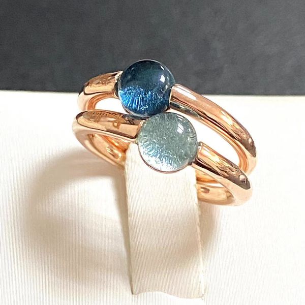 

wedding rings classic ring simple round starry sky style blue crystal for women fashion jewelry party gift 230710, Slivery;golden