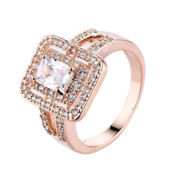 

with side stones selling rose gold ring for women fashion jewelry nickel bridal wedding rings women039s day present f6096007, Silver