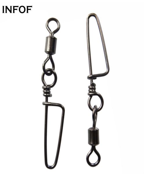 

infof brand 500pcslot f2023 rolling swivel with coastlock snap fishing tackle fishing connector giratorios pesca emerillon peche9052117