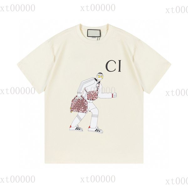 

22ss designer letter printed t shirts tee sweatshirt fashion high street short sleeves summer casual t-shirt breathable men women crew neck, Black;brown