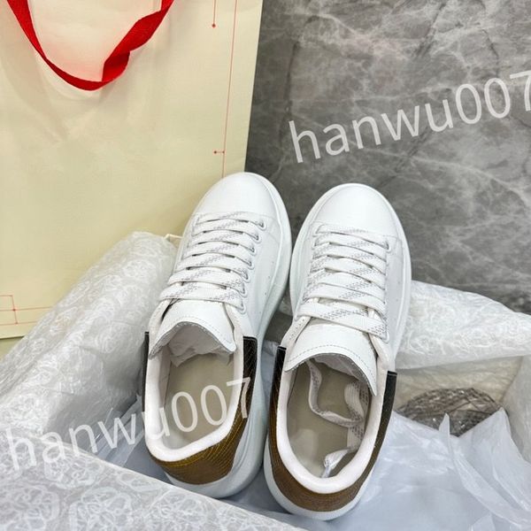 

new luxury sneakers designer casual shoes men shoe white calfskin flat classic fashion breathable trainer sneaker size 35-46 xsd230414, Black