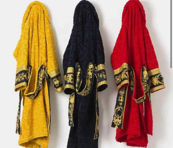 

men and women mens womens home robes shawl collar cotton soft fluffy designer brand luxury vintage bathrobe pajamas lovers dressing gown