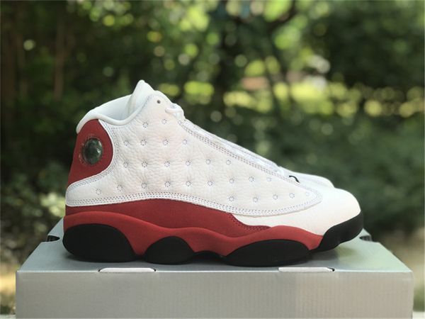 

release 13 og chicago shoes men white black team red authentic carbon fiber outdoor sports sneakers with original box us7-13