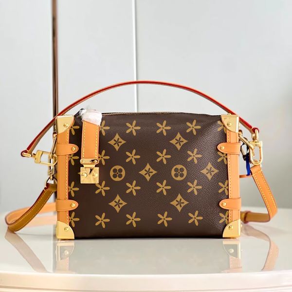 

travel totes luxurys designer baguette bag trunk box m46358 m217413 clutch shoulder handbag crossbody womens messenger genuine leather fashi