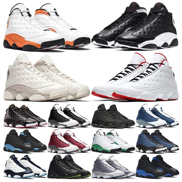 

mens 13s outdoor basketball shoes playoffs black cat flint university blue lucky green navy obsidian altitude sneakers sports trainers