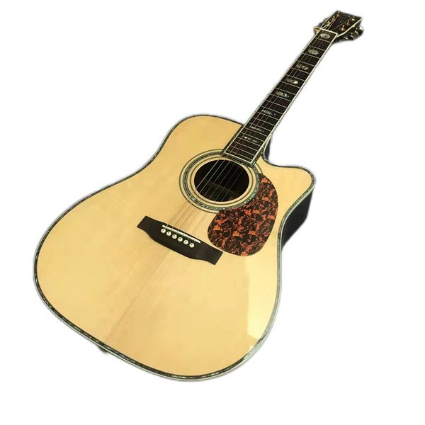 

2023 41 inch d barrel cutaway d45 series solid wood section acoustic guitar