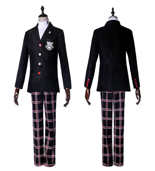 

persona 5 protagonist jacket coat cosplay costume attire outfit suit uniform8428130, Black