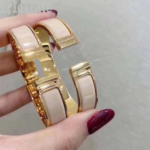 

bracelet luxury brand her max holiday gifts love bangles enamel alloy designer bracelet metal hypoallergenic pulsera thick temperamental pop, Black