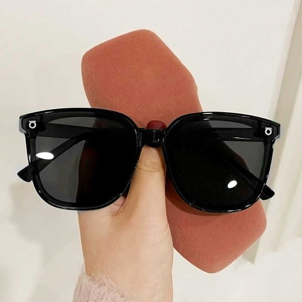 

designer sunglasses fashion luxury brand 2023 new trendy sunglasses g same style personalized network red black plain tone women's big, White;black