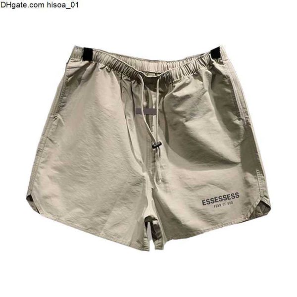 

mens essentail designer shorts nylon casual running loose essen shorts quick drying beach five-piece pant basketball quality, White;black