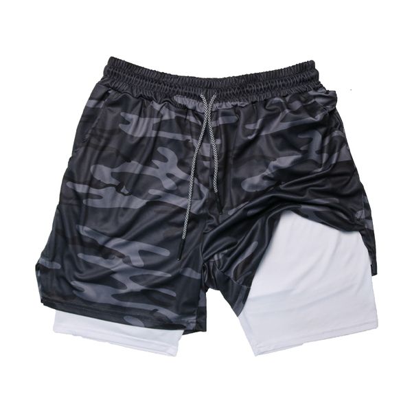 

mens shorts anime gym men 2 in 1 manga print quick dry workout mesh short pants summer fitness running camo performance sports 230710, White;black