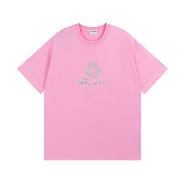 

blcg lencia 2023 summer new 250g 100% cotton fabric t-shirt men print color drop sleeve loose tshirts oversize 2023240, White;black