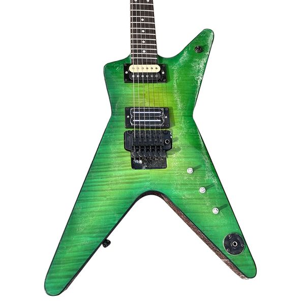 

electric guitar a flame maple black hardware glossy finish