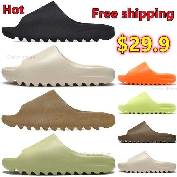 

2023 foam slipper stone sage vermilion sand grey moon greys mx cream clay men women slides onyx ochre bone pure earth brown soot flat beach, Black