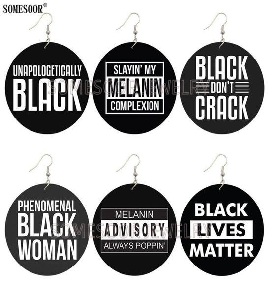 

doublesided printing african map women earrings round natural wooden painted earrings ethnic style dangle earring african them3340206, Silver