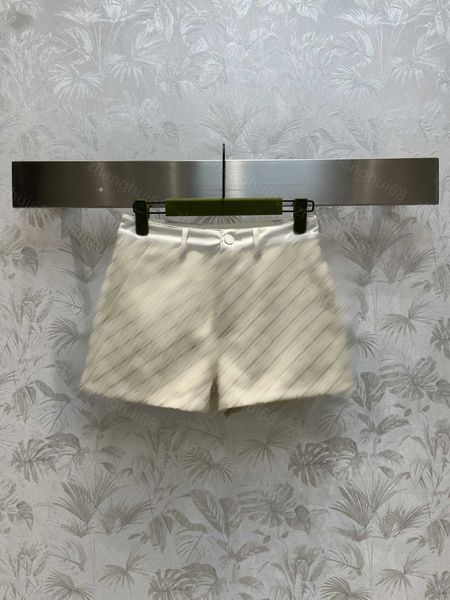 

23ss womens designer clothing womens shorts leather logo jacquard high-waisted shorts casual shorts women clothes, White;black