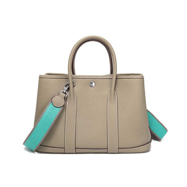 

garden party bags designer bag 2023 new genuine leather women's layer cowhide large capacity commuter handbag one shoulder toteihqu