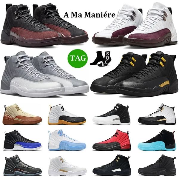 

12 men basketball shoes 12 black taxi stealth muslin hyper royal playoffs flu game university gold mens trainers sports sneakers