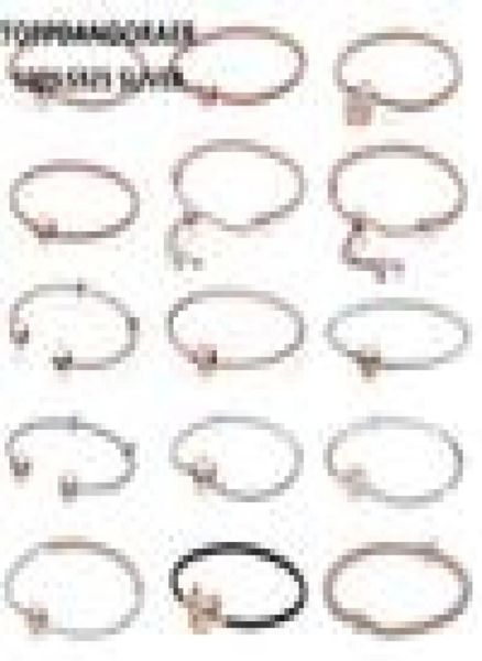 

rose gold s925 silver heart-shaped basic chain fit original charm er bone bracelet for women diy jewelry making 2201216230499, Black