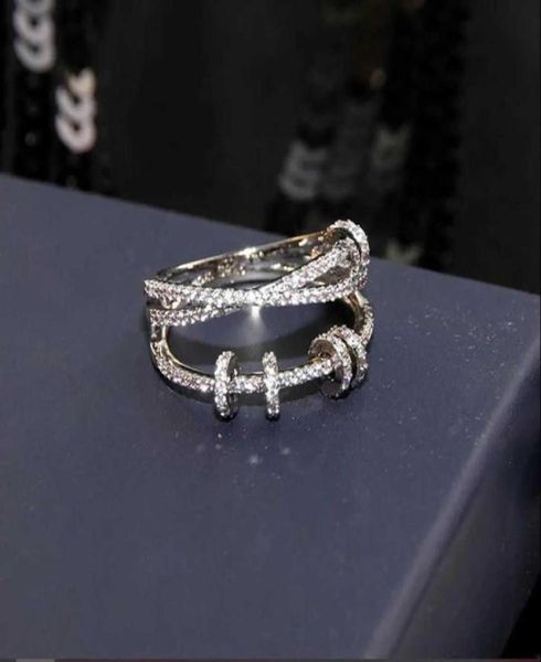 

2022 newluxurys desingers ring index finger rings female fashion personality ins trendy niche design time to run internet celebrit1265292, Silver