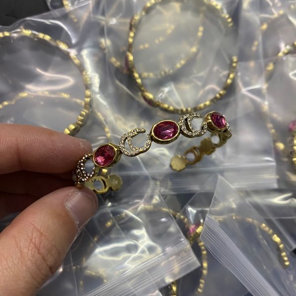 

fashion style bracelets women bangle wristband cuff chain designer letter jewelry 18k gold plated stainless steel wedding lovers gift bracel, Black