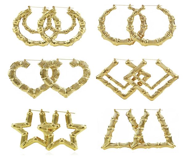 

maxi big circle hoop earrings women gold color ethnic large vintage bamboo wives earrings for famale jewelry gift whole6074156, Golden;silver