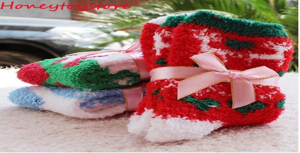 

cartoon soft women fluffy socks coral velvet winter warm home indoor floor hosiery ladies terry towel fuzzy christmas sock dhl6999020, Black;white