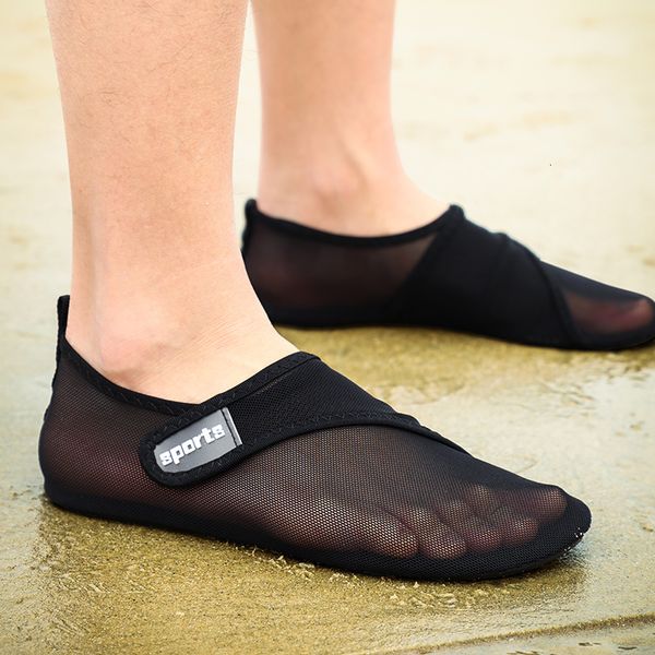

water shoes quick dry beach shoes men women aqua shoes light diving surfing sandals pool swimming breathable seaside barefoot water sneakers, Black