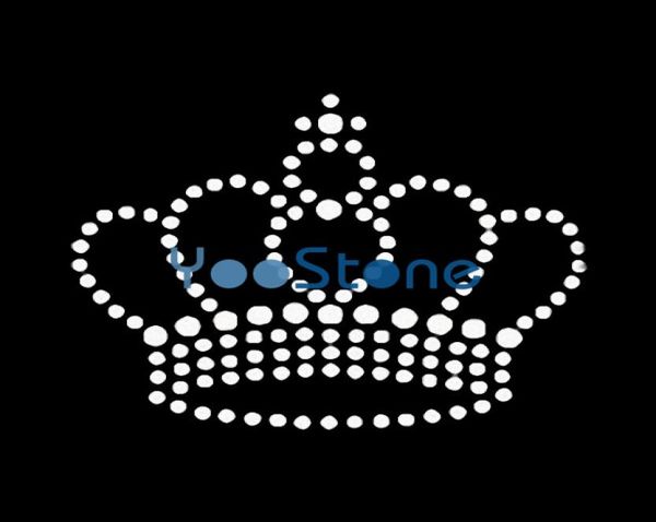 

mini crown rhinestone iron on transfers fix applique designs for garment8379409, Black