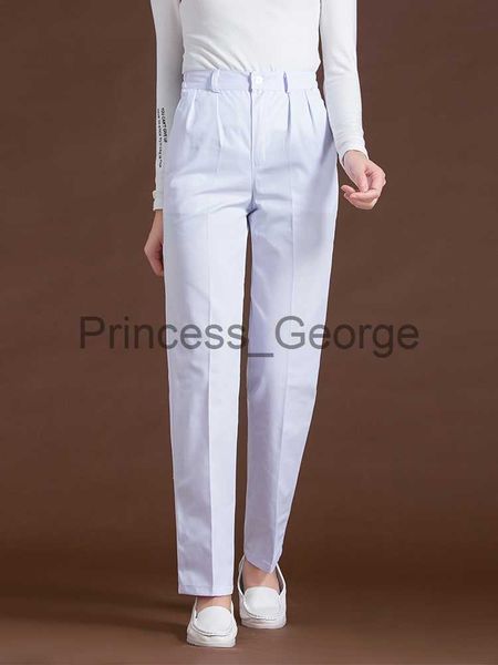 

others apparel nurse pants white work pant elastic trousers waist thick thin section medical nursing uniform clothes female spodnie medyczne, Black;white