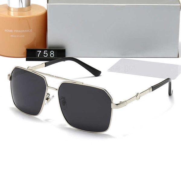 

Fashion Mercedes-Benz top sunglasses New Polarized Sunglasses Men's Square Frame Tourism Vacation Drive 758 with logo box