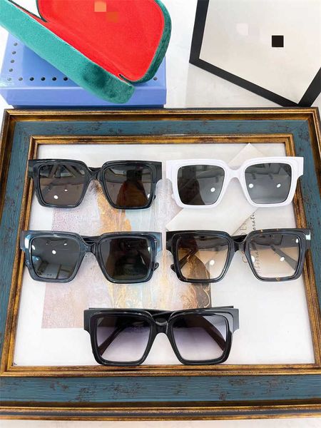 

designer sunglasses fashion luxury brand 2023 new g net red the same type of panel box for men and women uv protection outdoor beach, White;black
