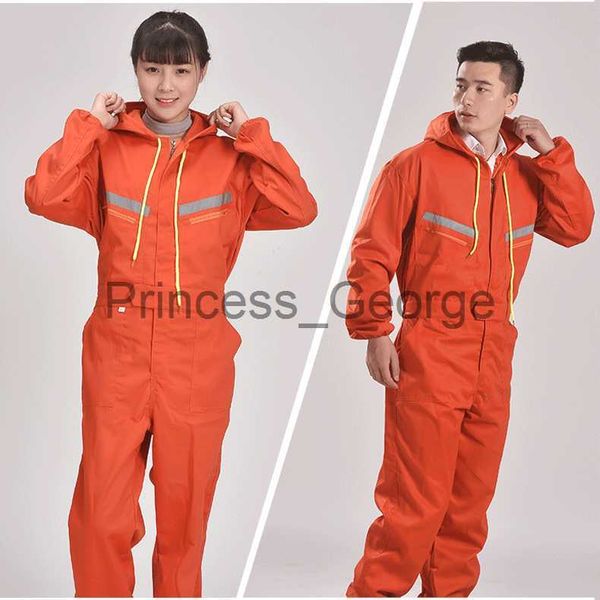 

others apparel working hooded coveralls raincoat overalls dustproof paint spray clothing hood protective safety reflective work clothes x071, Black;white