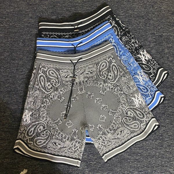 

men's luxury design shorts s bandana short casual basketball high cashmere womens mesh shorts designer man sport running short, White;black